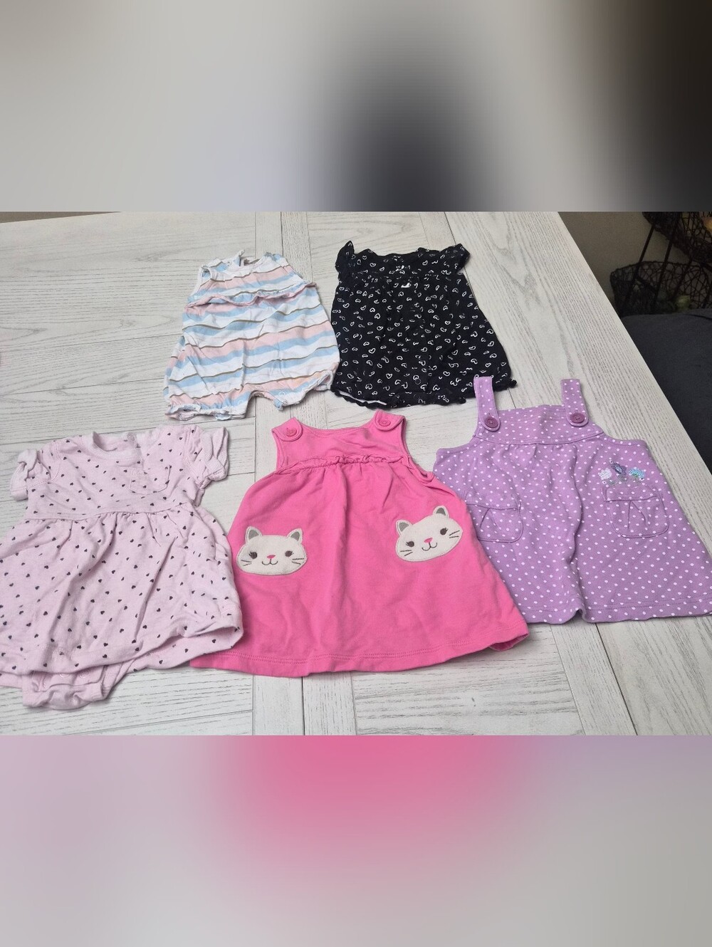 6-9m Baby Girl Summer Clothes Lot Rompers & Dresses